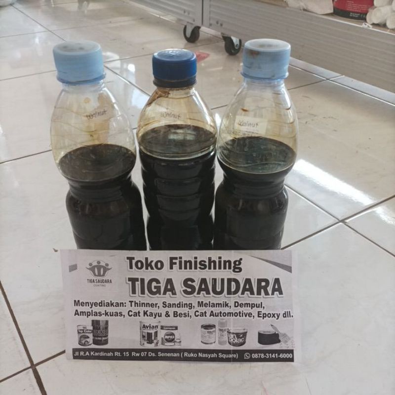 wood stain/warna walnut polos 0.5 Liter