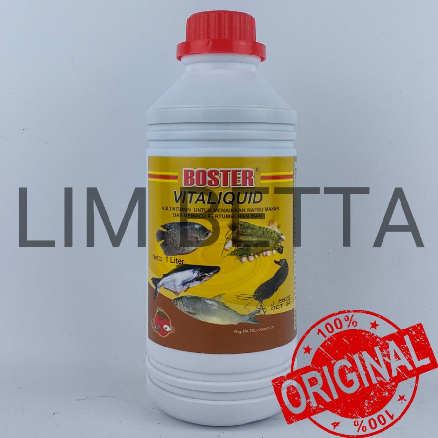 BOSTER VITALIQUID 1 LITER / VITAMIN UNTUK IKAN DAN UDANG