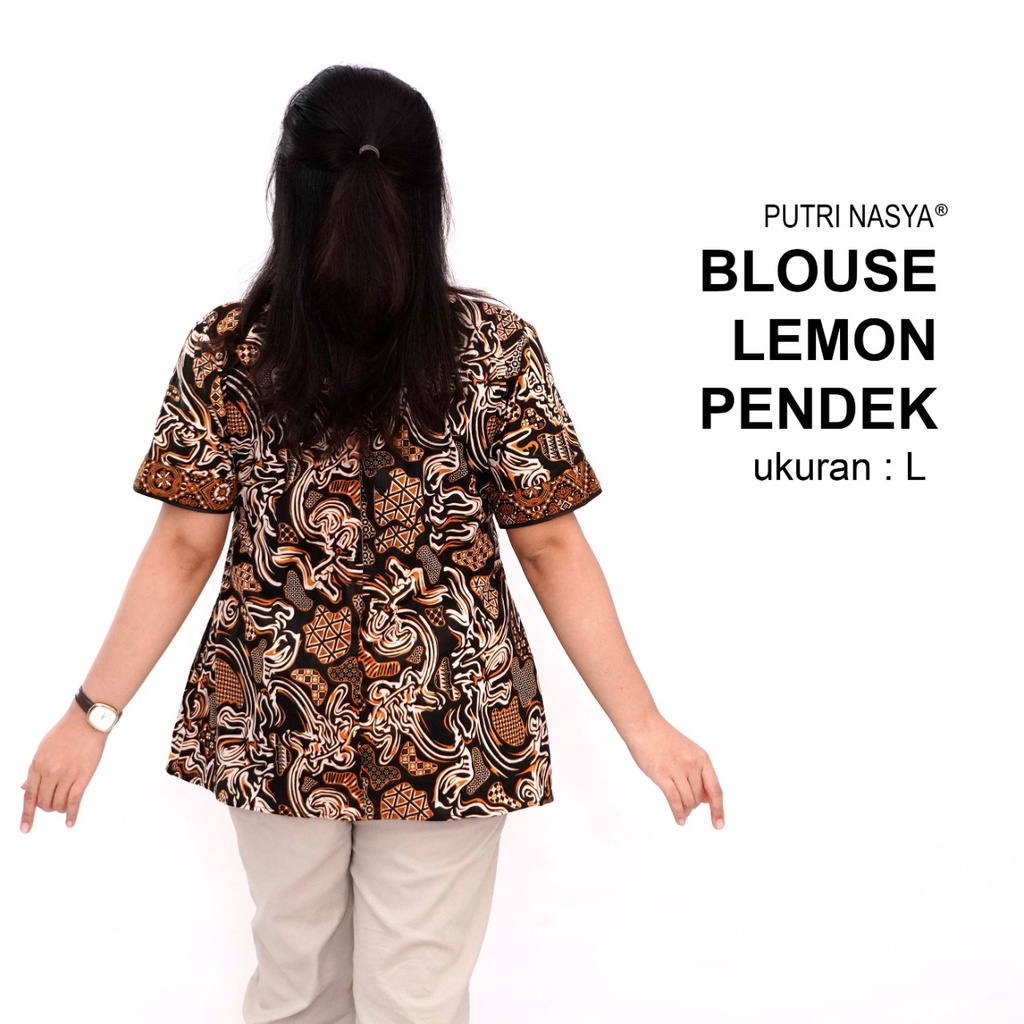 Blouse Big Size LD 140 Wanita Atasan Batik Jumbo L-XL-2L-3L-4L-5L-6L-7L Model Blus Jumbo Kerja Batik / Atasan Big Size Kerja Wanita / Pakaian Kekinian Model Kantor