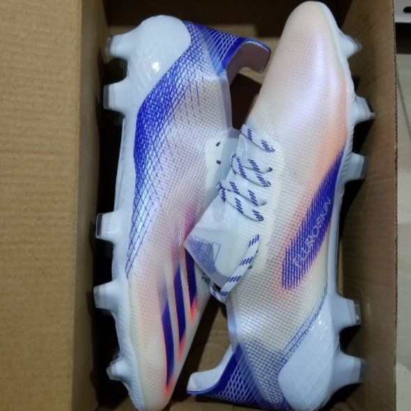 Sepatu Bola Adidas X Ghosted White Pink Blue