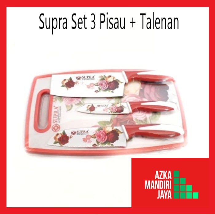  SUPRA  PISAU 3 TALENAN CERAMIC SET PISAU PISAU DAPUR  