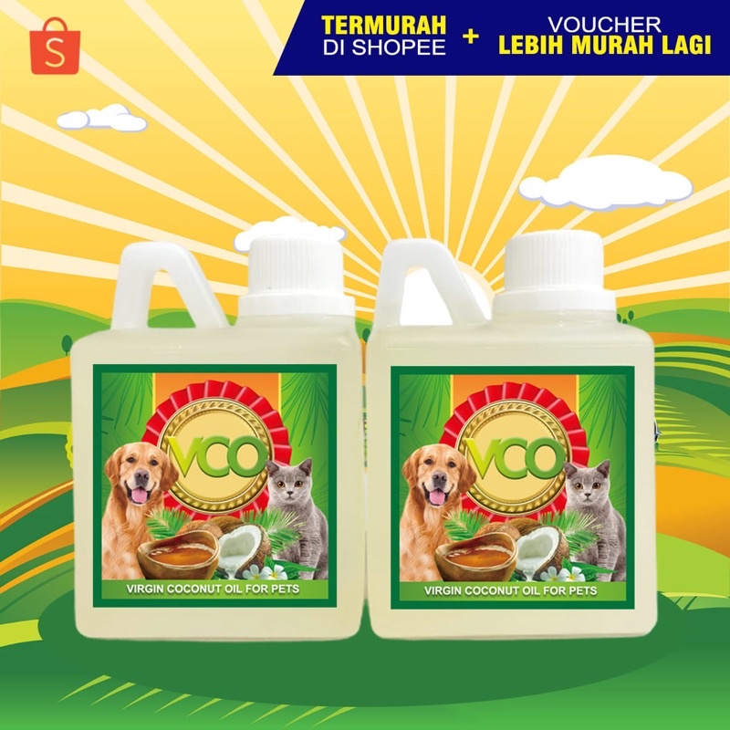 VCO 500 ml - Minyak Kelapa VCO Virgin Coconut Oil Obat Jamur Scabies Diare Kucing Anjing Kelinci 500 ml