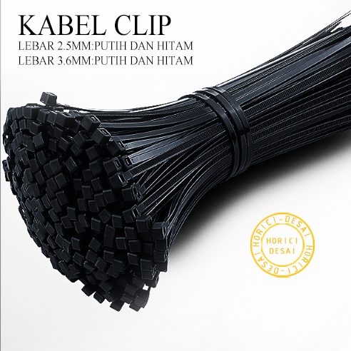 KABEL TIES 2.5MM/3.6MM 100/150/200/250/300MM kabel ties Putih dan hitam/cable ties/kabel serut/tali ties/ties kabel pengikat plastik