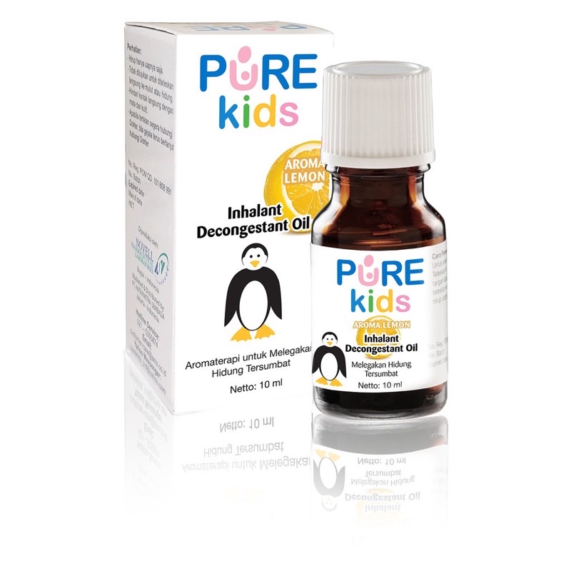 Pure kids baby inhalant decongestant oil 10ml  &amp; Paket Pure Kids Inhalant Decongestant Original + Tungku Aromatheraphy untu batuk pilek anak