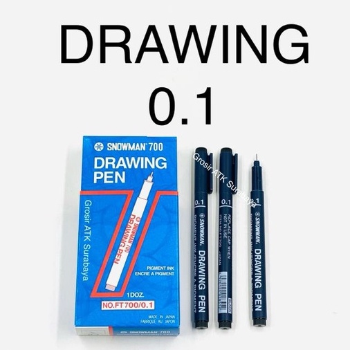 

SPIDOL DRAWING SNOWMAN 0.1 / Drawing Pen Gambar Snowman FT 700 / FT700 0.1 / 0,1