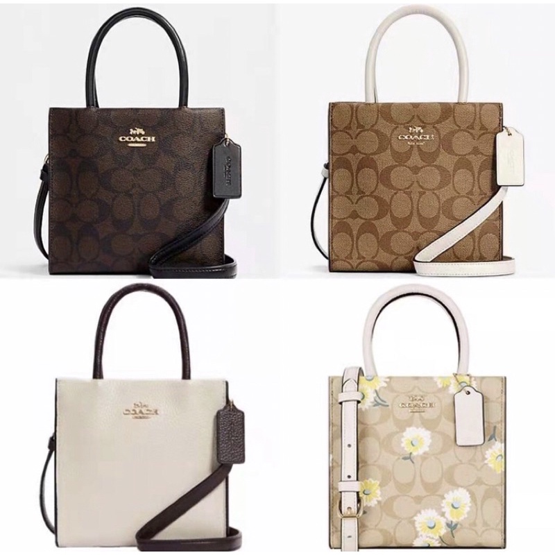 Mini Cally Crossbody In Colorblock Signature Canvas Gold/Light Khaki Multi  C2183