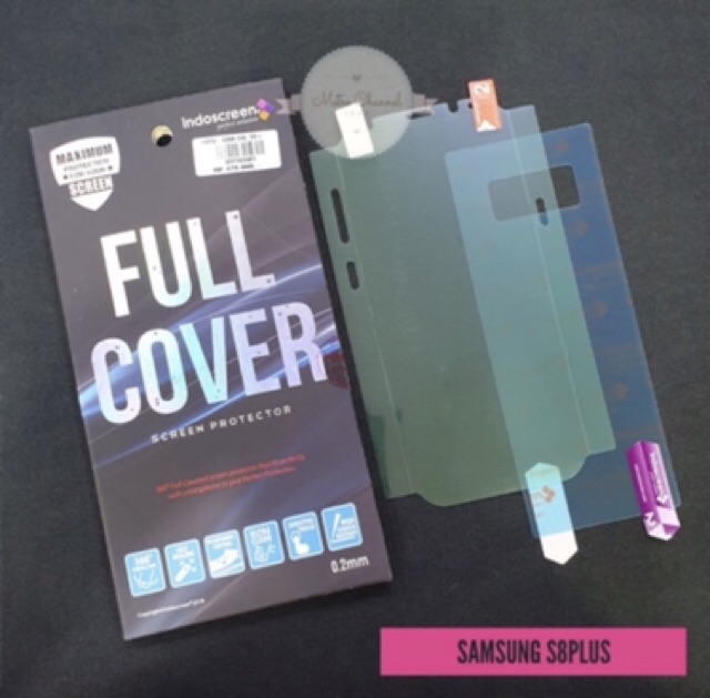 Anti Gores Full Cover Indoscreen Samsung s8 Fullset Depan Belakang FREE ANTI GORES BELAKANG