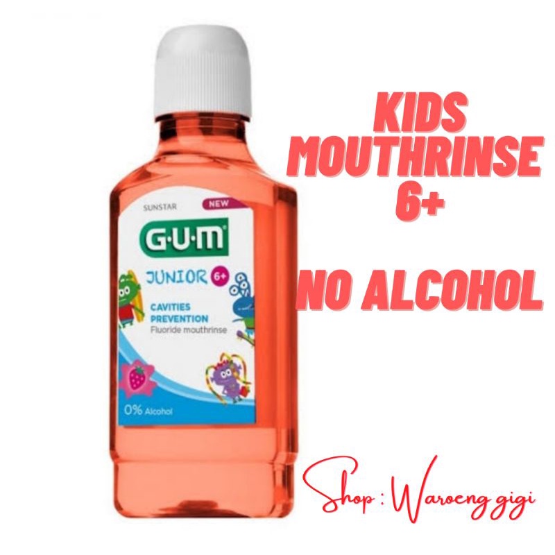 Obat Kumur Anak GUM Sunstar Junior Kids Mouthrinse 6+ 300ml