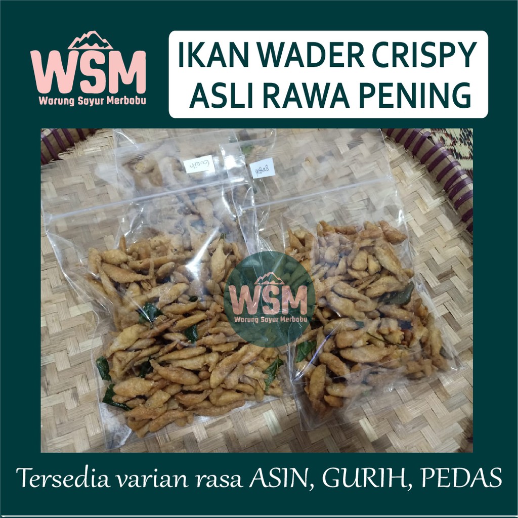 

KERIPIK IKAN WADER CRISPY ASLI RAWA PENING | 500 GRAM | GURIH / ASIN / PEDAS