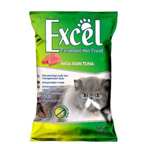 Makanan Kucing Excel Tuna Kibble Donat Donut 500gr 500 gram Cat Food