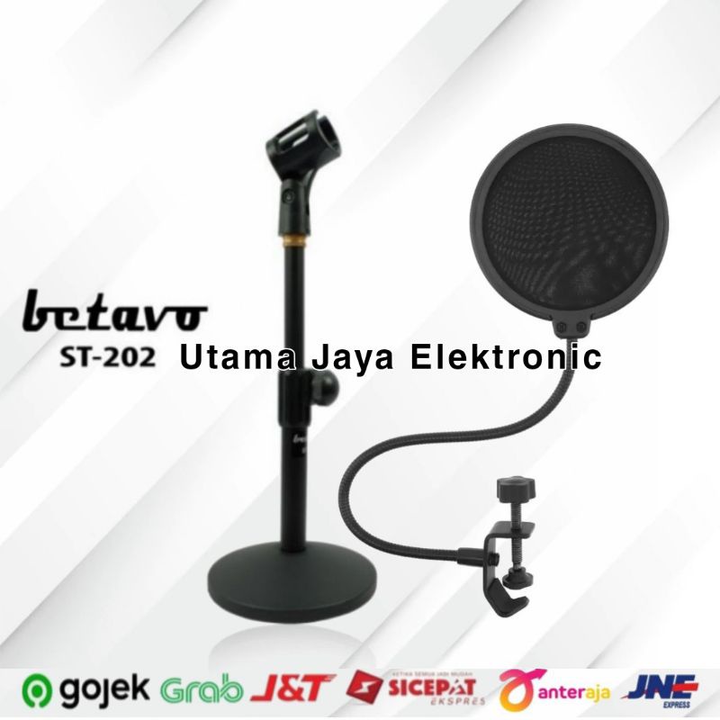 Paket Mic LGT240 Soundcard V8 Bluetooth Stand Meja Pop Filter Original