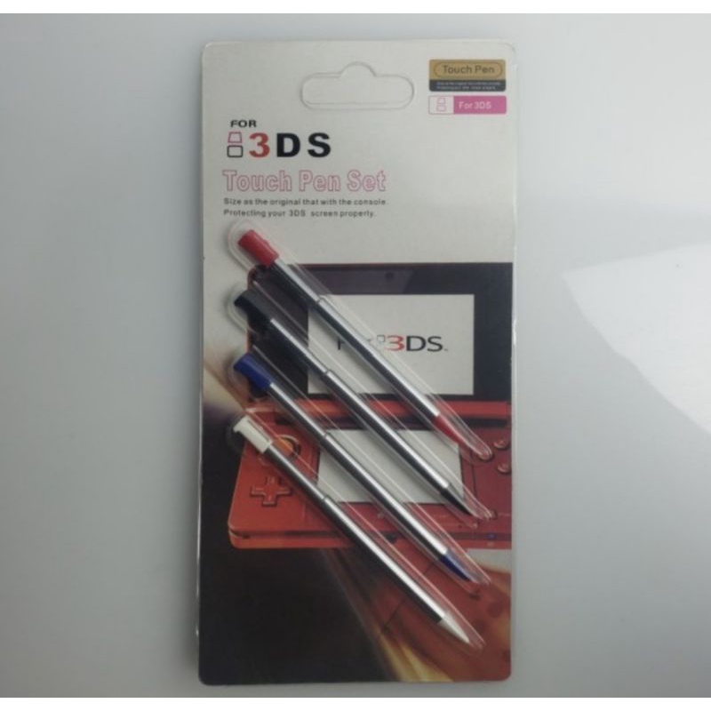 PAKET 4 PCS STYLUS TOUCH PEN NINTENDO 3DS REGULAR OLD 3DS KECIL METAL PEN STYLUS NINTENDO 3DS DSI NDSI OLD 3DS REGULER