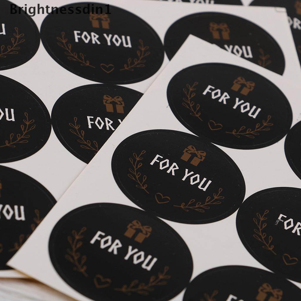 120pcs Stiker Segel Bentuk Bulat Tulisan For you Warna Hitam Untuk Hadiah