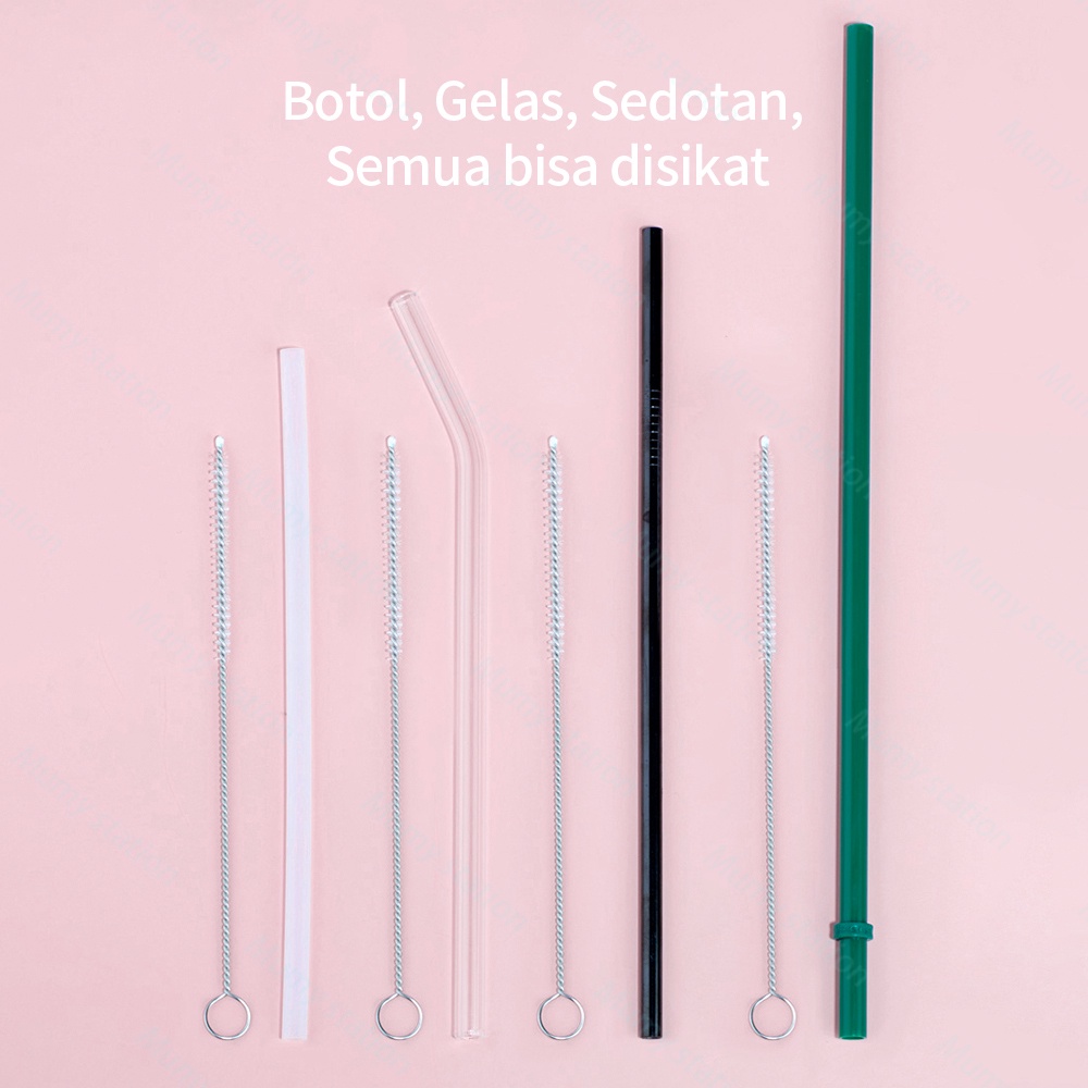 Mumystation Sikat Pembersih Sedotan / Sikat sedotan stainless / Brush Straw