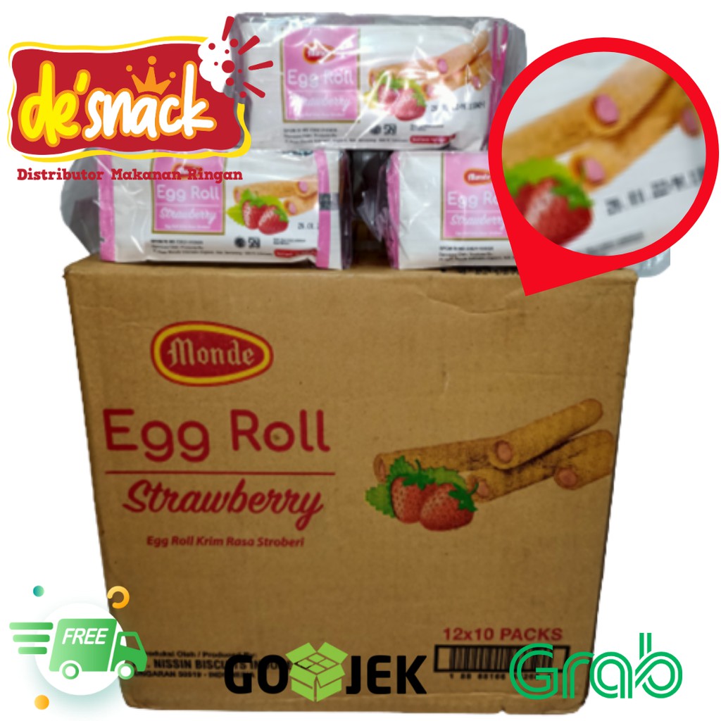 

Distributor/Grosir/Snack/Cemilan/EGG ROLL STRAWBERRY Merk Monde