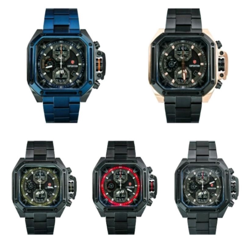 Original Expedition jam tangan pria E6812 / e 6812 stainless steel