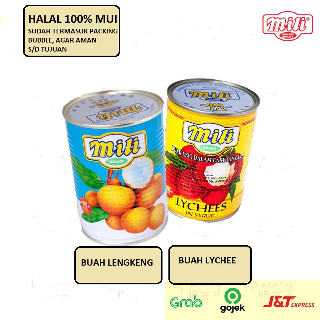 Mili Longan In Heavy Syrup 565 Gr / Kelengkeng Kaleng - lengkeng -lengkeng mili - kelengkeng mili -MILI LYCHEE