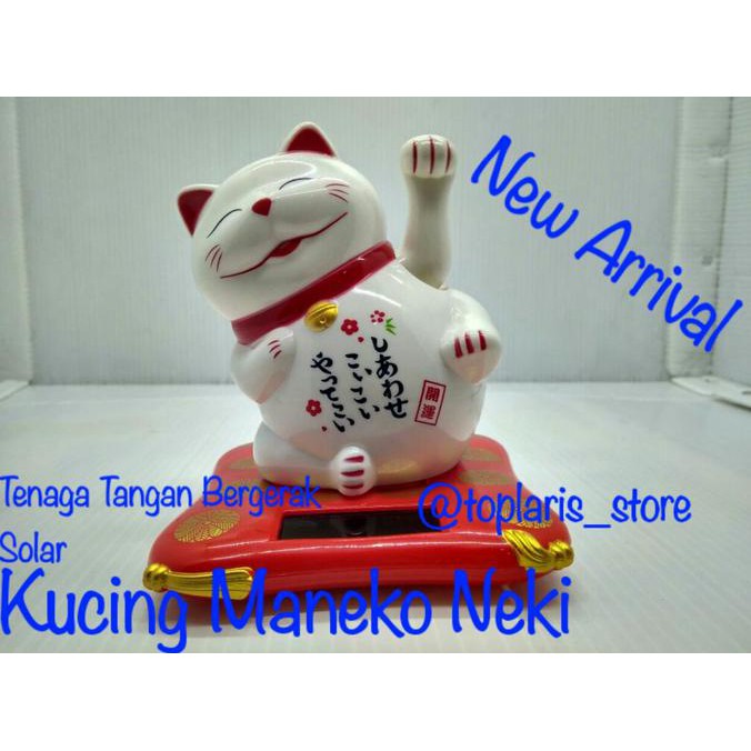 

14.84Ftgrdujh- Kucing Rejeki Hoki Maneko Neki Lucky Cat Solar New 02 -Toko-Boneka.