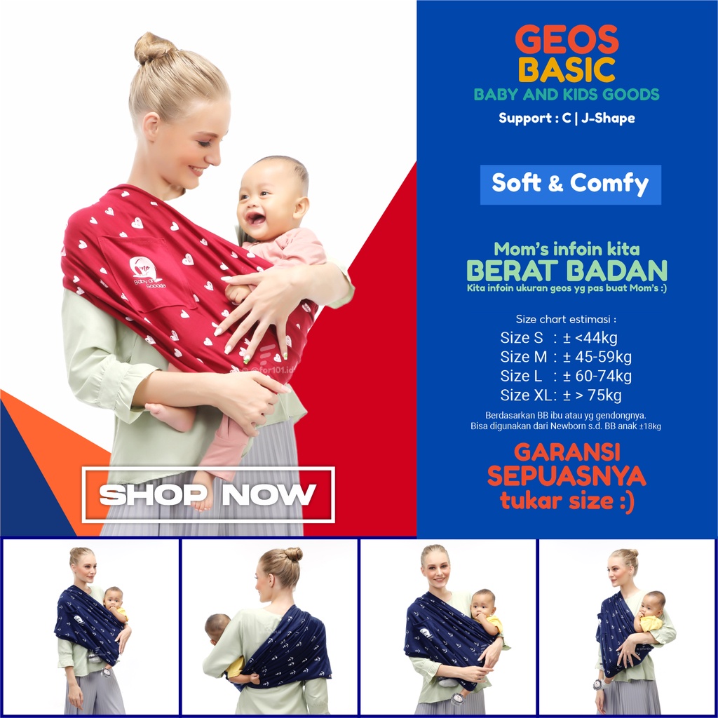 Gendongan Bayi Geos Samping Cimo Original