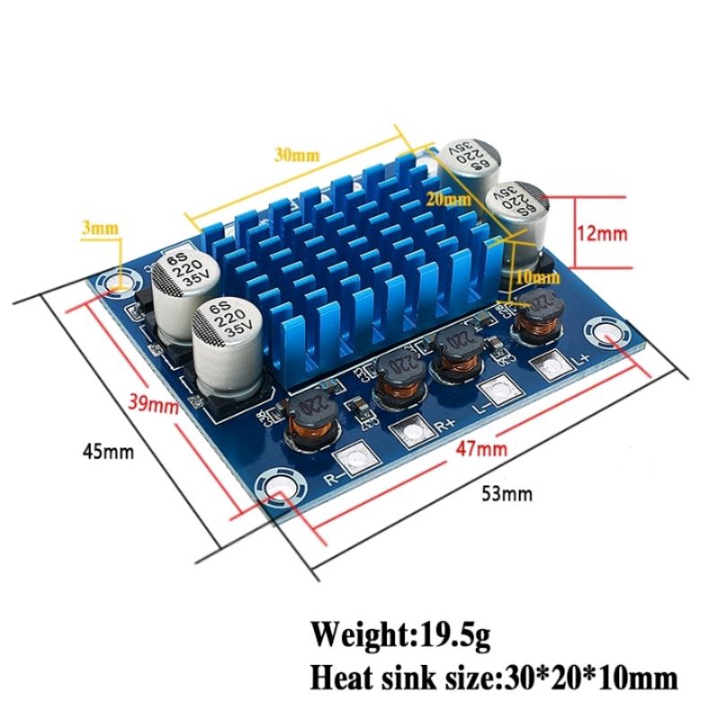 Tpa3110  30w+30w 2.0  stereo amplifier class D