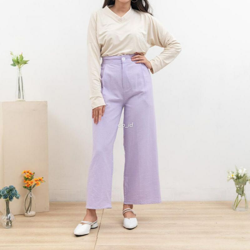 KULOT LINEN HIGHWAIST SEOUL/KULOT LINEN LAURA SLIM KULOT HIGHWAIST/KULOT LINEN SEOUL