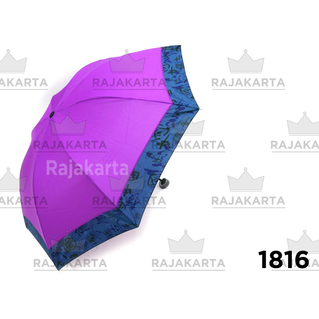 Payung Lipat 3 Motif Tulisan Jepang Merk Rosida 1816