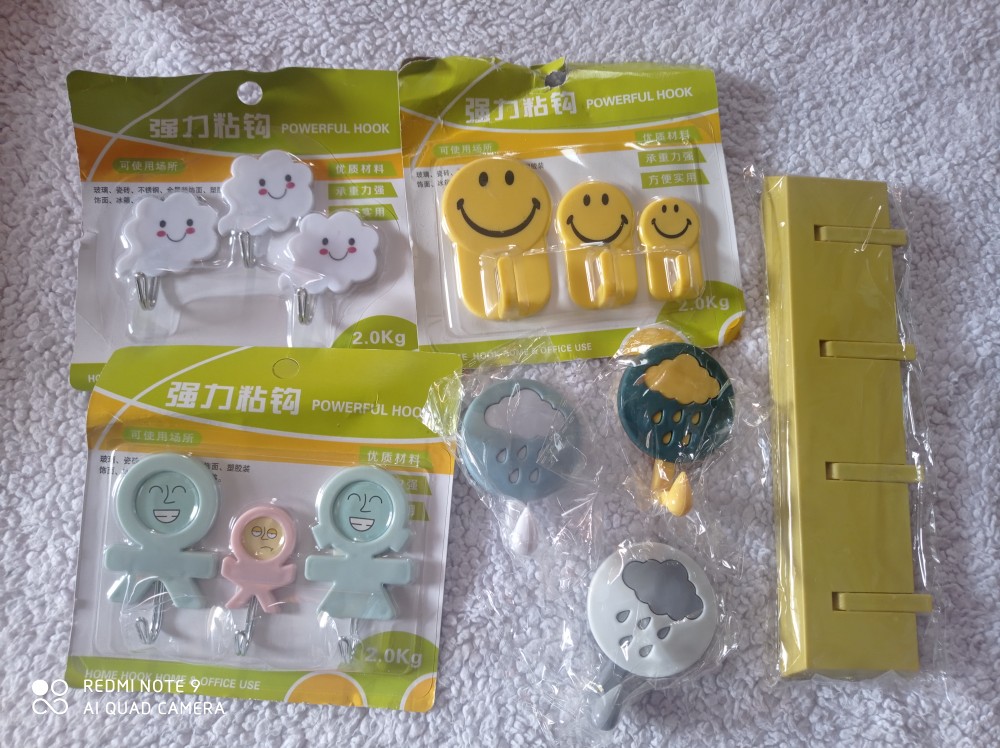 Mk859 Gantungan Dinding Hiasan Hook Smiley Lucu Cute Murah Dekorasi Rumah