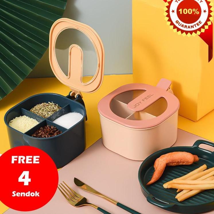 Terbaru Tza Tempat Bumbu Minimalis Modern Kotak Bumbu Modern 4 Sekat 58 Sale Shopee Indonesia