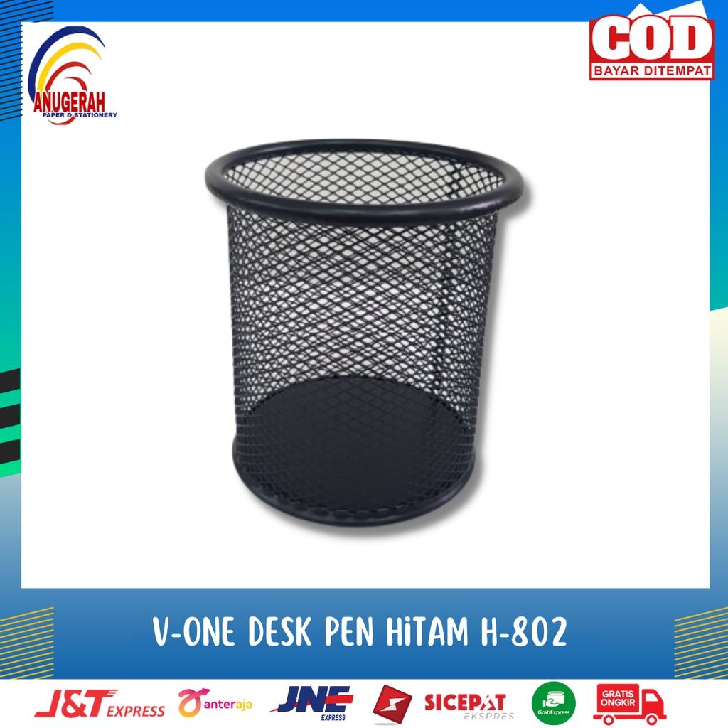 

V-ONE DESK PEN / TEMPAT BOLPOIN BULAT H-802 HITAM (PCS)