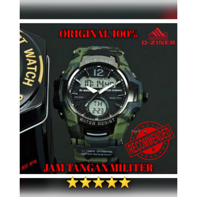 ⭐TERLARIS⭐ D-Ziner Jam Tangan Militer D8253