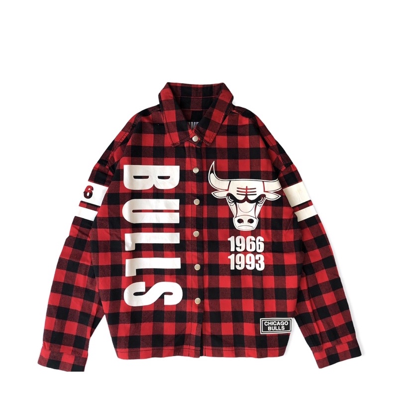 flannel jacket NBA chicago bulls second