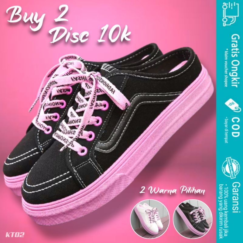 Sepatu Kets Sneakers Casual Wanita Cewek Korea Import Santai Olahraga Terbaru Murah Termurah kt02