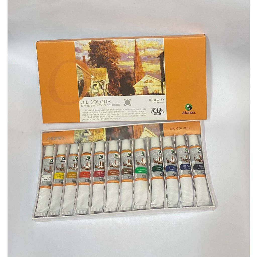 

OIL COLOUR / CAT MINYAK MARIES 12 WARNA