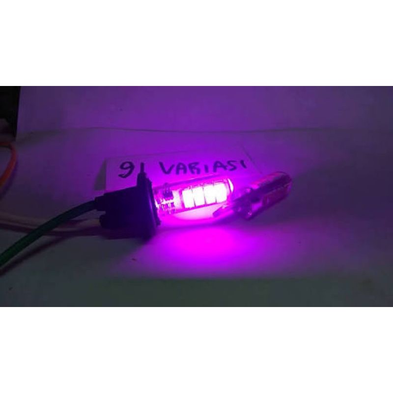 Lampu led sen 6 mata t10 jelly flash kedip strobo universal semua motor-Pink