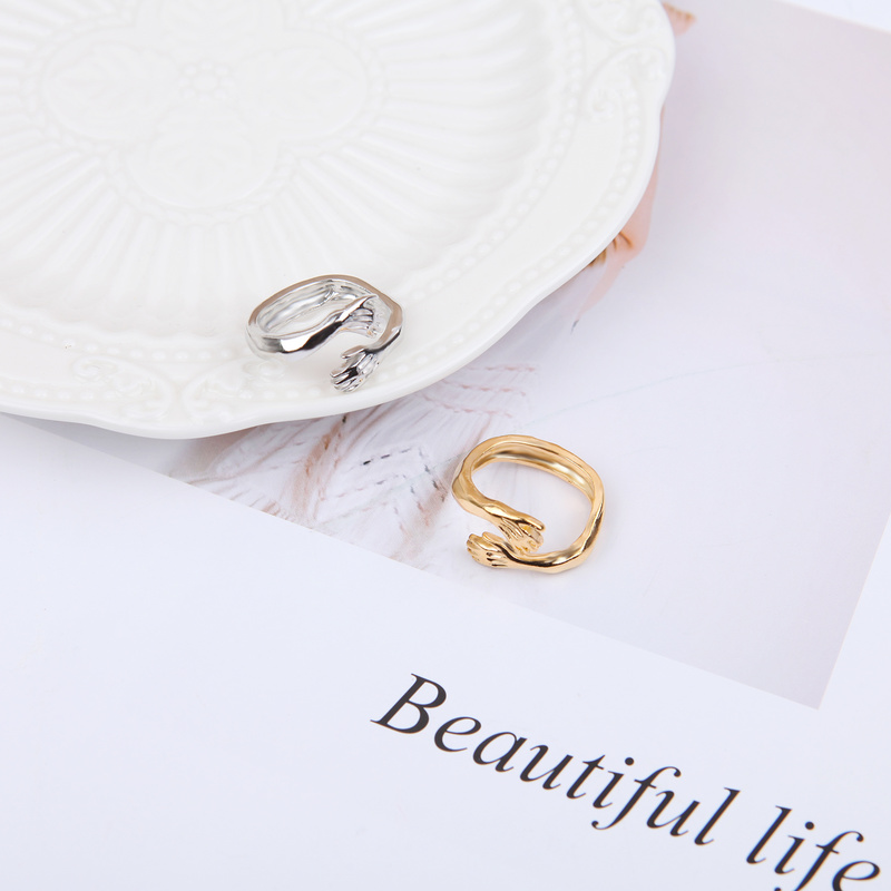 Cincin Jari Model Terbuka Dapat Disesuaikan Gaya Romantis Untuk Pria Dan Wanita