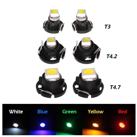 Led Lampu Dashboard Speedometer panel T3 T4.2 T4.7 Extra Bright Mobil