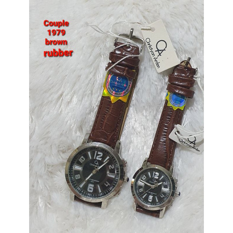 Jam tangan couple Christyan Arden,bahan rubber (part 1)