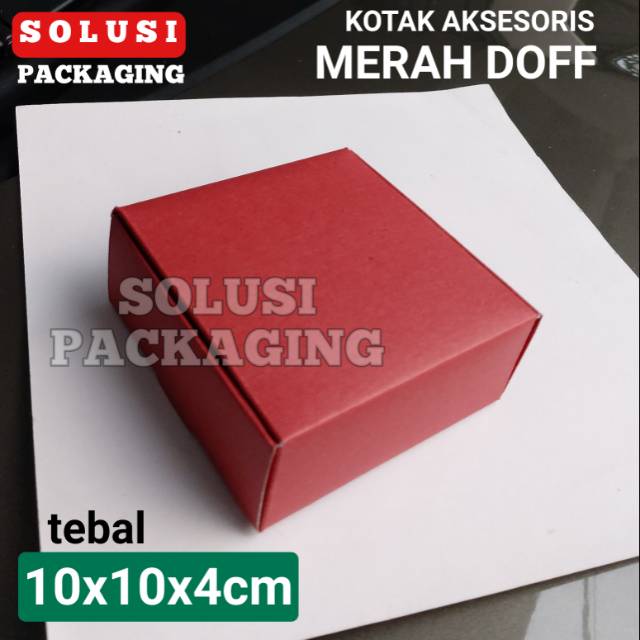 

36 PCS KOTAK MERAH 10x10x4/TEMPAT SOUVENIR/KOTAK MERAH/BUNGKUS KADO KARDUS