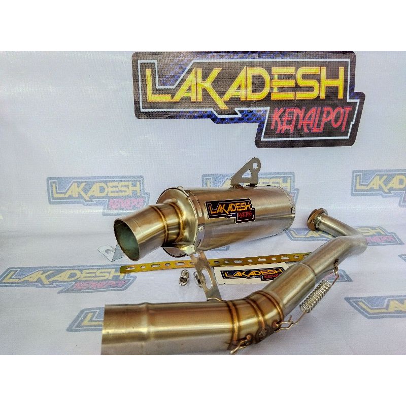 KNALPOT LAKADESH RACING (INLET 38/50) ALL MATIC BEAT MIO VARIO AEROX SCOOPY NMAX PCX LEXI ADV DLL