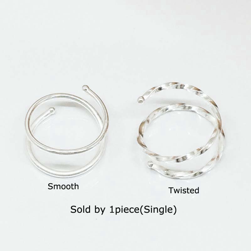 1piece Two Layers Hoop Earrings 925 Sterling Silver Tragus Lobe Helix Piercing Tinny 6-12mm Simple