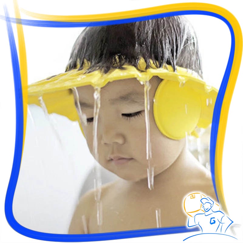 Topi Keramas Anak Bayi Mandi Penutup Pelindung Air Baby Shower Cap Hat