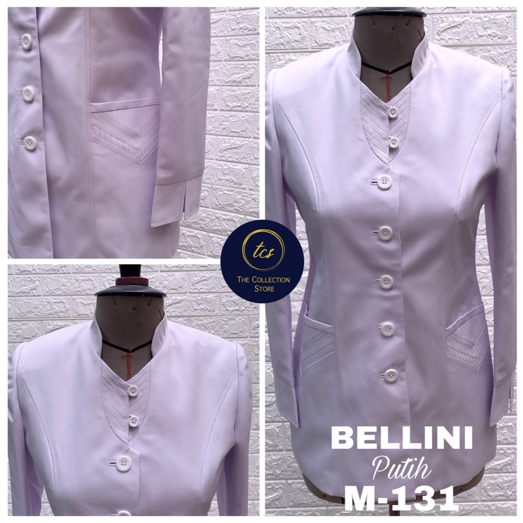 BLAZER BELLAGIO SERAGAM PUTIH PNS, DINAS, BLAZER GURU, JAS PUTIH