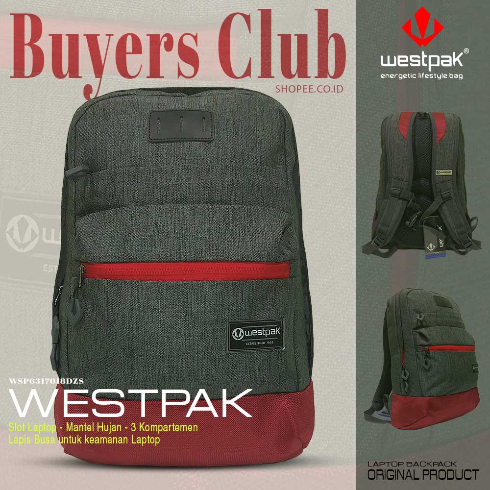 Westpak - Tas Ransel Laptop Backpack Punggung Casual Pria