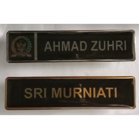 Name tag Gold Silver Name tag/nama dada/Papan nama dada/nametag/papan nama dada Akrilik Gold +resin+