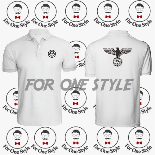 POLO SHIRT VW EAGLE Logo bulat depan - Poloshirt Kaos VW Eagle - Custom Polo - For Onestyle