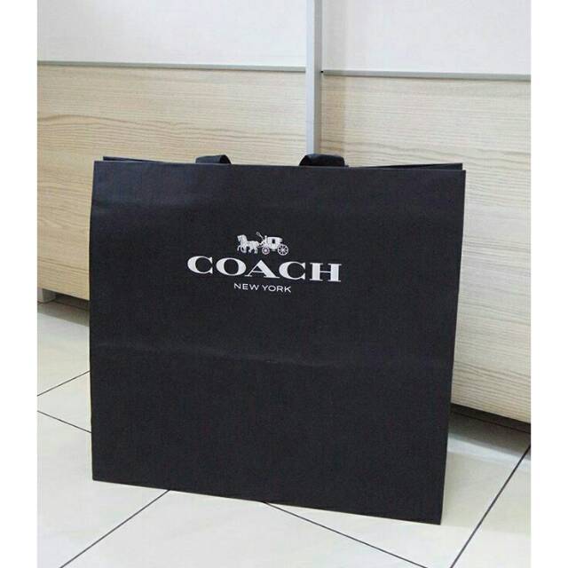 

Coach Authentic Paperbag branded paper bag original XL black tas kertas shopping kantong asli