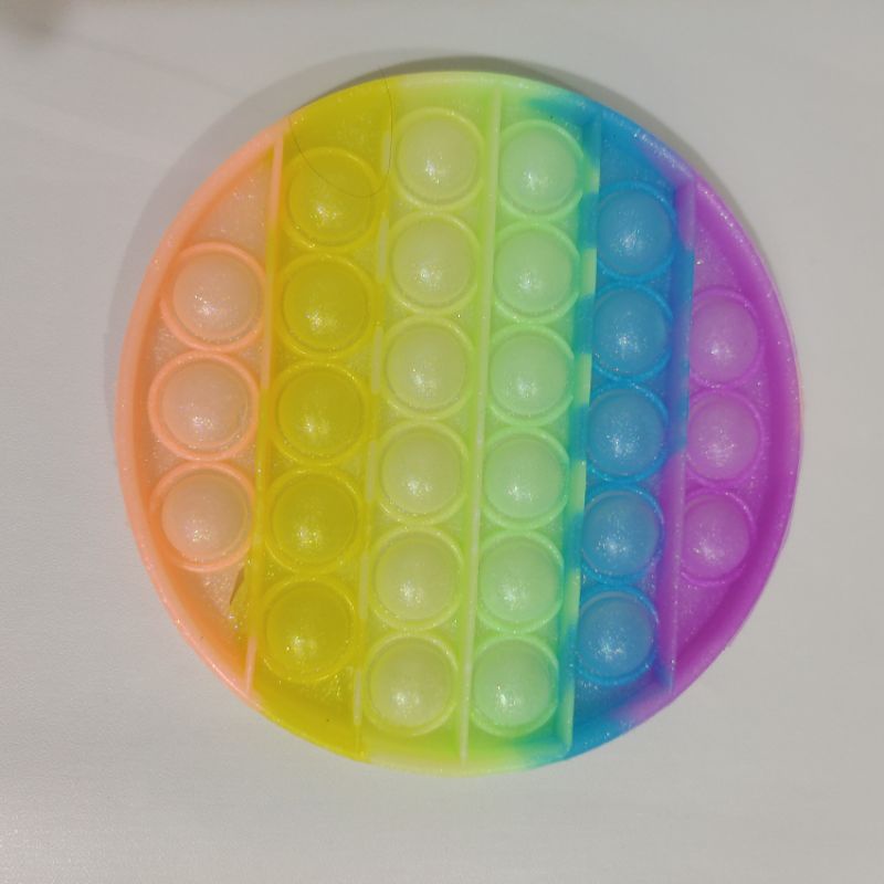 FREE GUNDU KELERENG!Mainan Pop It Penghilang Stress Viral Tiktok Jumbo 20cm Bahan Import Bagus Halus Model New Bts-Bulat Glitter