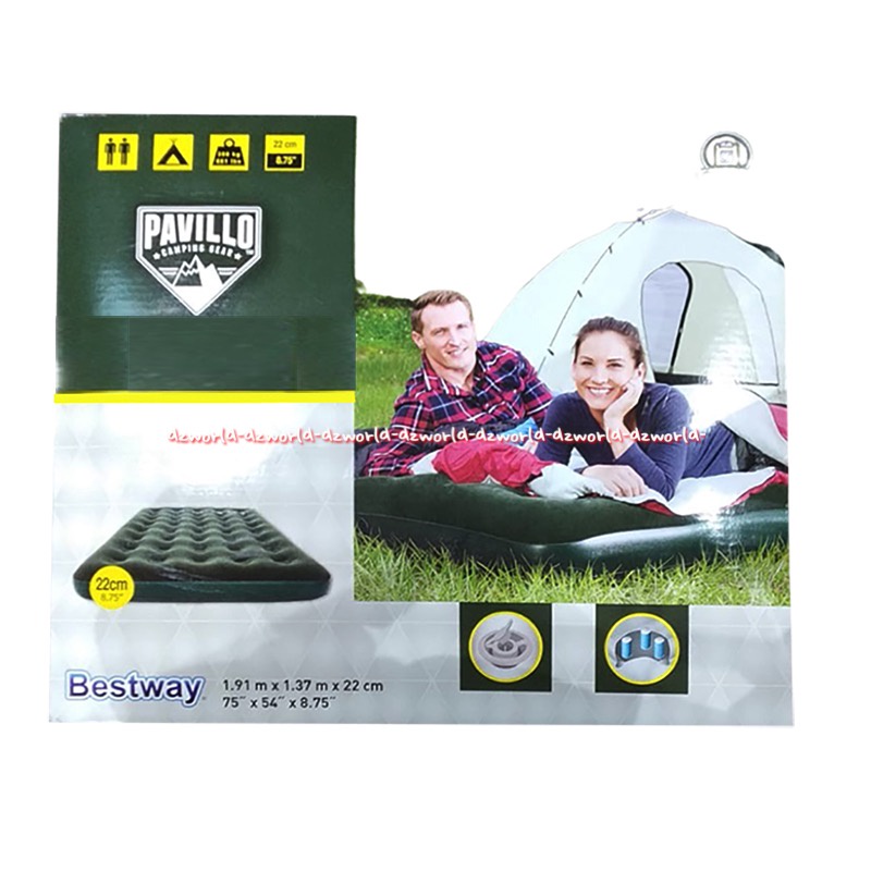Bestway Comfort Green Jumbo Kasur Angin Kasur Portabel Untuk 2 Orang Kasur Pompa Bestwey Pavillo Kas