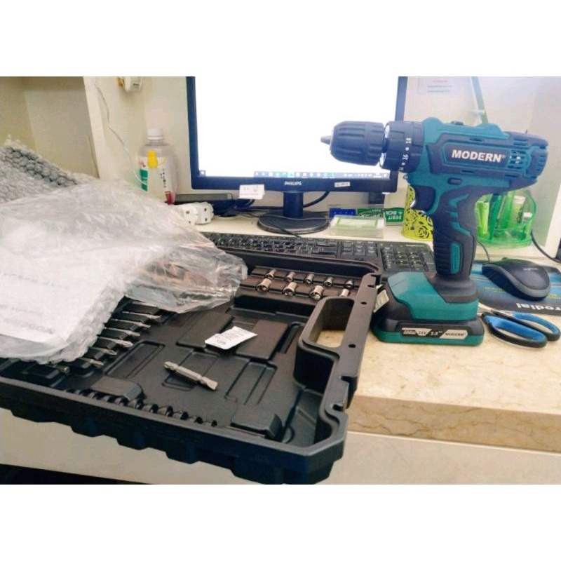 MESIN BOR CAS IMPACT DRILL 3 MODE MODERN