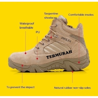 Sepatu Boot Pria Delta Tactical Low 6'Inc Delta Gurun Sepatu Hiking Tracking Murah
